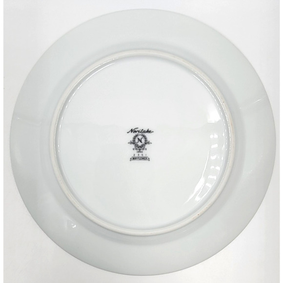 Noritake China 8" Salad Plates Mayflower 2351 Pattern 1972-1980 Japan Set of 2 - Picture 7 of 8